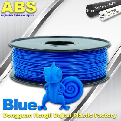 China Materialfestigkeits-blauer Faden des Drucker-3D, 1.75mm/3.0mm ABS Faden-Verbrauchsmaterialien zu verkaufen