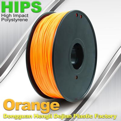 China Markerbot , Cubify  3D Printing Materials HIPS Filament 1.75mm / 3.0mm Orange Color for sale