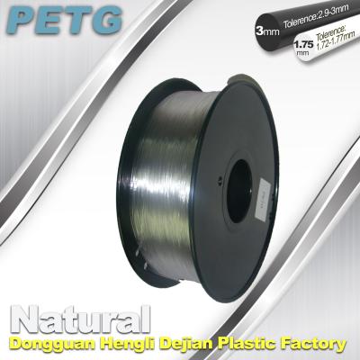 China 1.75 / 3.0 mm PETG Filament 3D Printing Transparent Materials  1.0KG for sale