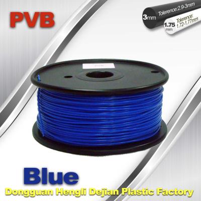 Chine filament en métal de l'imprimante 3d, PVB de polissage bleu Fiament 1.75mm à vendre