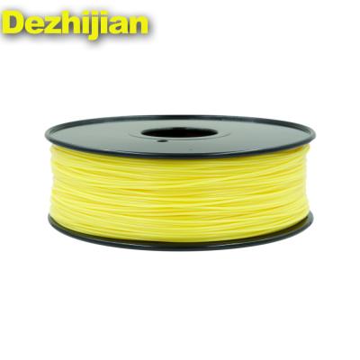 China cor amarela do pla 1,75 milímetro do filamento da impressora 3D/3.0mm 1 quilograma de peso à venda