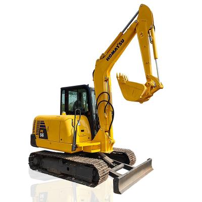 China Used Mini Excavator Komatsu PC56-7 Second Hand Crawler Digger 34.5KW Rated Power for sale