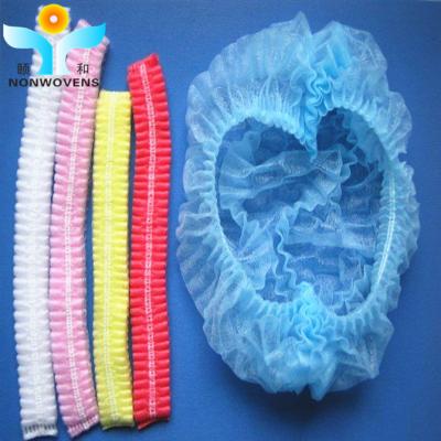 China Plastic Disposable Hair Net Clip Cap Non Woven Spunlace Fabric For Nurse for sale
