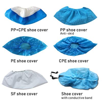 China Medical 35g Non Woven Disposable Non Slip Shoe Cover ISO Approved for sale