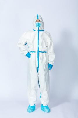 China Medical Disposable Non Woven Coverall Waterproof Microporous Fabric Coverall for sale