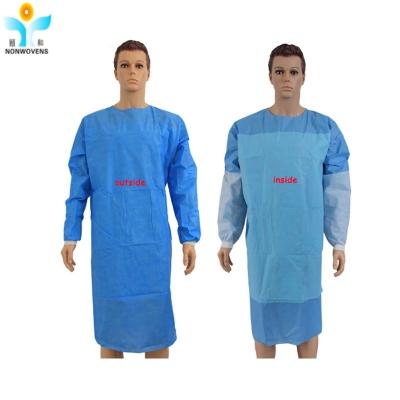 China Operation Room Reinforced Surgical Gown With The PE Laminated Fabric for sale