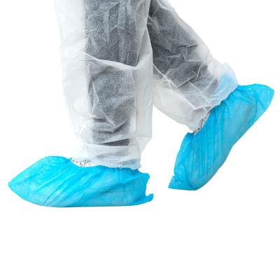 China Antiskid 16*40cm PE Disposable Shoe Covers SMS Nonwoven Fabric Cleanroom Care for sale