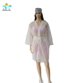 China S-4XL SMS Disposable Kimono Clothing Gowns Knee Length For Beauty Salon for sale
