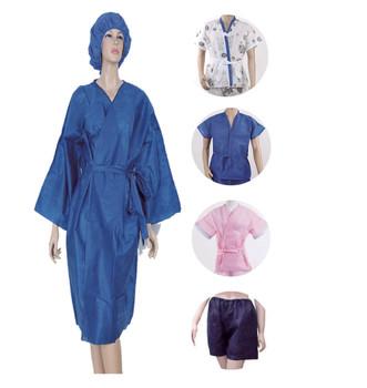 China V-Neck Disposable Kimono Gowns Fluid Resistant Comfortable Breathable for sale