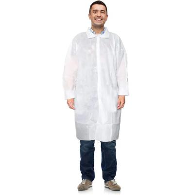 China Waterproof Disposable Protective Wear Coat Nonwoven Fabric 25-50gsm for sale