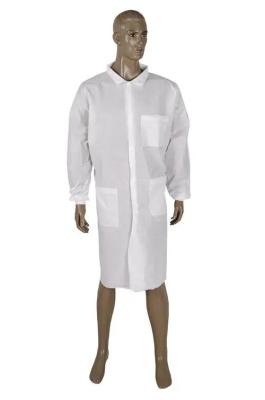 China 25 50gsm One - Time Lab Wear Coat Sell For Affordable And Effective Protection for sale