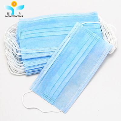 China Soft 3 Ply Disposable Face Mask , YIHE 99.9% Bfe PP Non Woven Face Mask for sale