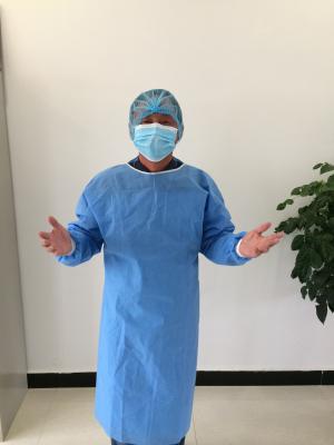 China Class II Disposable Surgical Gown , PP PE Disposable Hospital Theatre Gowns for sale