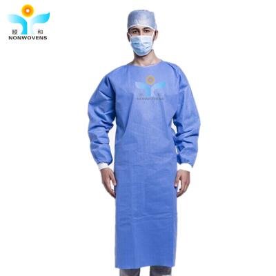 China SMS SMMS Sterile Reinforced Surgical Gown Clothing Used During Operation for sale