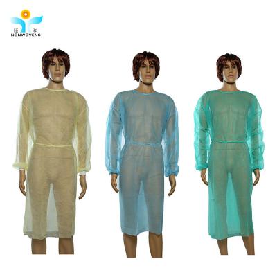 China 117*137cm Non Woven Isolation Gown , Non Woven Disposable Gown With Knitted Cuff for sale
