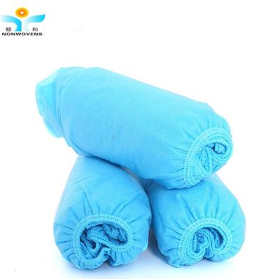 China 35gsm  16X40cm Blue anti-skid Shoe Covers Disposable Hospital Using for sale