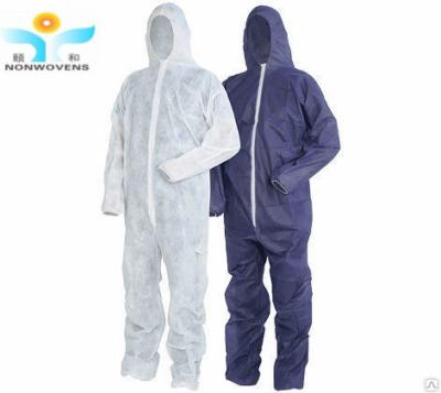 China White Non Woven Disposable Coverall Acid Proof Waterproof Disposable Isolation Coveralls for sale