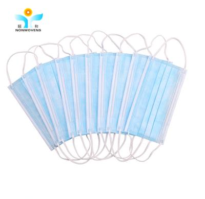 China Antistaub 3 Falten-Wegwerfgesichtsmaske, schützende Wegwerfzivilgesichtsmaske zu verkaufen