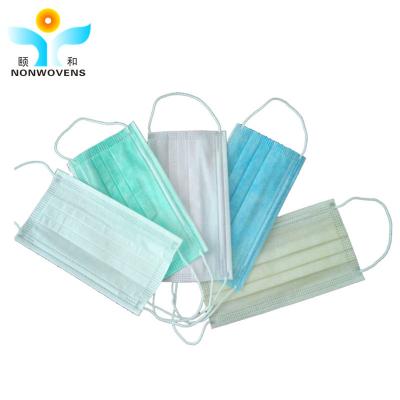 China YIHE 95% Bfe 3 Ply Disposable Face Mask , 17.5*9.5cm Medical Surgical Face Masks for sale