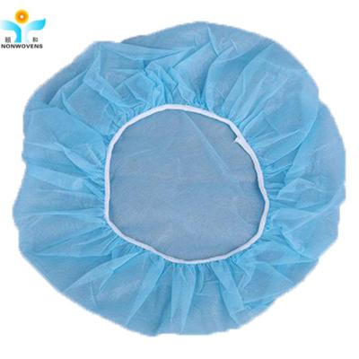 China 21'' Blue Mob Caps Medical Doctor With Tape Disposable Hair Net Cap Polypropylene Virgin Nurse Bouffant Caps for sale