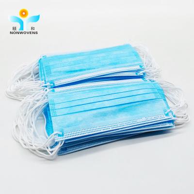 China Elastic Earloop CE 3 Ply Disposable Face Mask With BFE  protective for sale