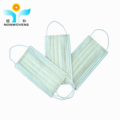 China OEM Disposable 3 Ply Face Mask Eco friendly with Non latex ear loops for sale