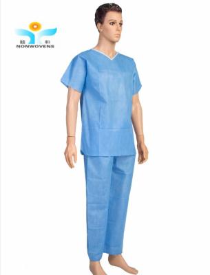 China Disposable PP SMS Nonwoven Printed Surgical Gown Scrub Suits for sale