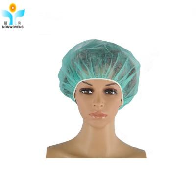China 20-30gsm Disposable Hair Net Cap with three styles Surgeon cap Clip Cap and Bouffant Cap for sale