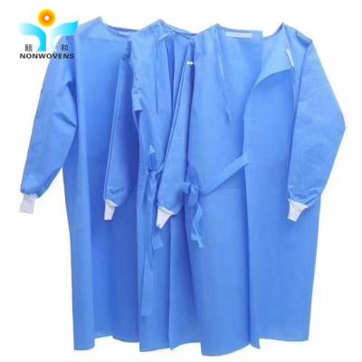 China SMS Disposable Surgical Gown Disposable Surgeon Gown AAMI Level II Sterile Hospital for sale
