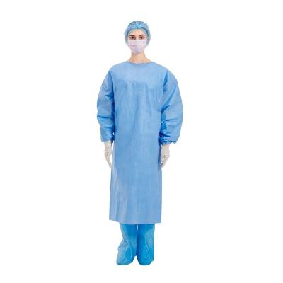 Китай Мантии Nonwoven SMS защитных костюмов воротника ISO v материал устранимой медицинской продается