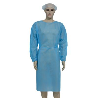 China Vestido médico S-XXXXL azul do vestuário de proteção descartável do isolamento à venda