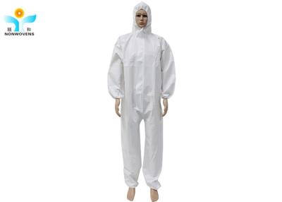 China Disposable White Protective Wear Type 5 Type 6 Standard Nonwoven fabric Men Coveralls for sale