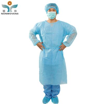 China Vestido médico disponible de la ropa protectora de los vestidos del aislamiento del nivel 2 del CE AAMI en venta