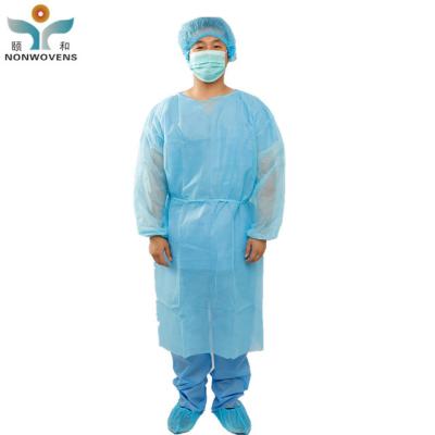 China 100% Polypropylene Disposable Isolation Gown M-3XL Sustainable for sale