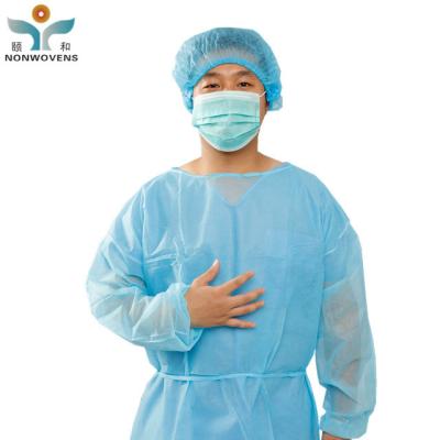 China Colorful Impervious Isolation Gown With PP Lamination Fabric For Medical Surgical for sale