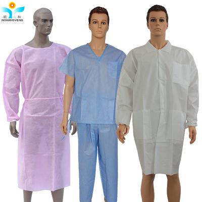 China El laboratorio disponible no tejido del hospital médico friega el ODM del traje 20gsm en venta