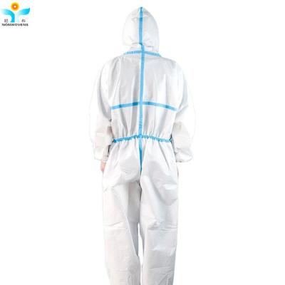 Κίνα Αδιάβροχες μίας χρήσης προστατευτικές φόρμες 3 PPE κοστούμι προστασίας με το EN 13034 CE προς πώληση