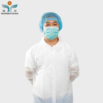 China Dust Suit Uniform Disposable Lab Coat Single Use Lab Work Clothes Surgical Hospital for sale