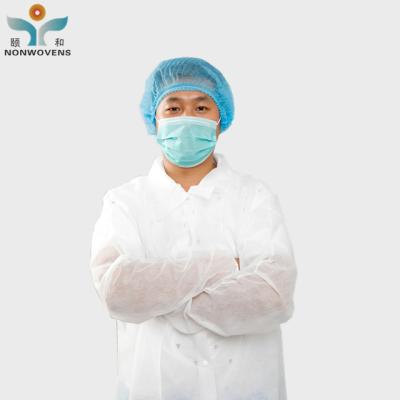 China SMS PP Medical Disposable Scrub Lab Coat Unisex With Pocket For Hospital for sale