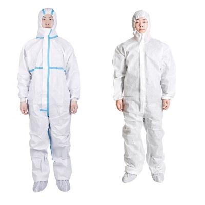 中国 微小孔のある防水つなぎ服の白く使い捨て可能な防護服のWorkwear 販売のため