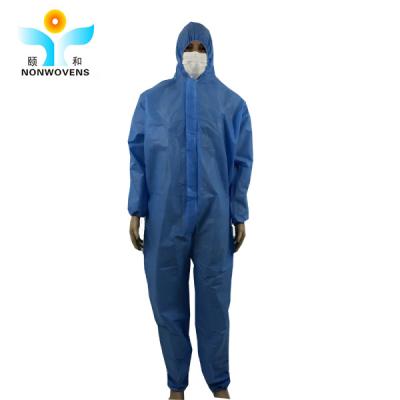 China 40gsm Disposable PP Protective Coverall Suit ISOt For Dust Proof Medical Using for sale