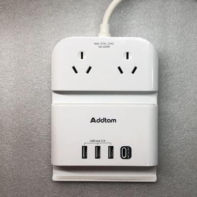 China Residential / All Purpose 2 Outlet 4 USB Powerboard SAA Smart Power Strip for sale