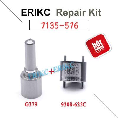 China ERIKC delphi diesel fuel rebuild repair adjust kit 7135-576 nozzle G379 valve 9308-625C for Hyundai injector 28236381 à venda