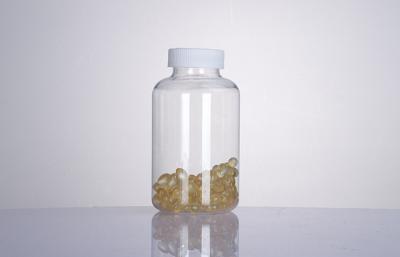 China PET 10poz 300ml Clear Plastic Capsule Bottle With Child Resistant Cap for sale
