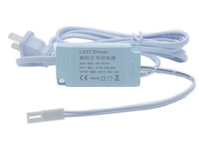 China Fuente de alimentación de la tira 12V DC LED Constant Voltage plástico del policarbonato de 12 vatios en venta