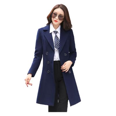 China Anti-Wrinkle Wool Coat Coat Winter Men's Mid Length Women Quilted Hotel Thickened Front Desk Work Clothes for sale