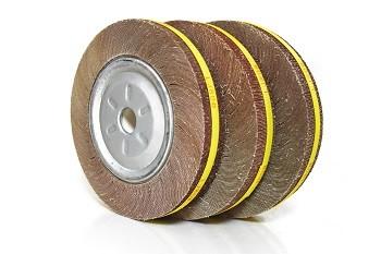 China Sandpaper Flap Wheel 120 Grit Coated Abrasives 40mm-450mm Polishing Flap Disc for sale