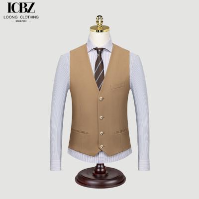 China Men's Suit Vest in Solid Color for Autumn Workwear Groomsmen's Group Brother's Outfit for sale