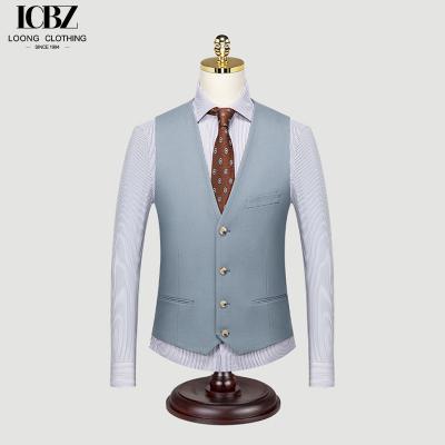 China Seamless Fusing Groomsmen Suit Vest for Men's Winter Workwear Korean Version Slim for sale
