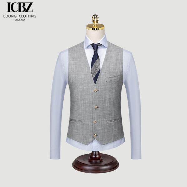 Quality Support 7 Days Sample Order Lead Time Woven Slim Work Vest for Groom's Wedding Suit for sale